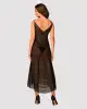 Полупрозрачная длинная сорочка Obsessive Estiqua chemise M/L, черный, ассиметричный крой photo 4