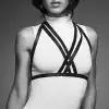 Портупея Bijoux Indiscrets MAZE - Halter Bra Harness Black photo 2