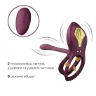 Смартэрекционное кольцо Zalo — BAYEK Velvet Purple, двойное с вводимой частью, пульт ДУ photo 4