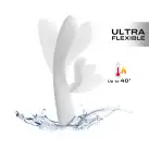 Вибратор-кролик с подогревом Dorcel FLEXI RABBIT WHITE, гибкий ствол photo 1