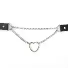 Чокер на шею Сердце Art of Sex - Paris, из натуральной кожи, Черный photo 3