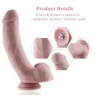 Силиконовый фаллоимитатор для секс-машин Hismith 8.3″ Silicone Dildo, изогнутый, система KlicLok photo 2