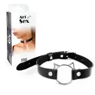 Чокер на шею Кошечка Art of Sex - Kiti из натуральной кожи, Черный photo 3