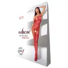 Ажурный бодистокинг с интимными вырезами Passion BS076 red photo 5
