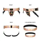 Трусы для страпона Strap-On-Me Leatherette HARNESS CURIOUS - HOLOGRAPHIC ROSE GOLD photo 2