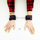 Мягкие наручнике на цепочке, эко-кожа photo 11