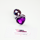 Металлическая анальная пробка сердечко, 7смХ2.8см (1шт.) photo 16