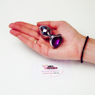 Металлическая анальная пробка сердечко, 7смХ2.8см (1шт.) photo 18