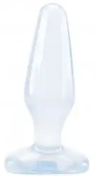Анальная пробка BUTT PLUG CLEAR JELLY MEDIUM photo 1